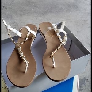 Cream sandals